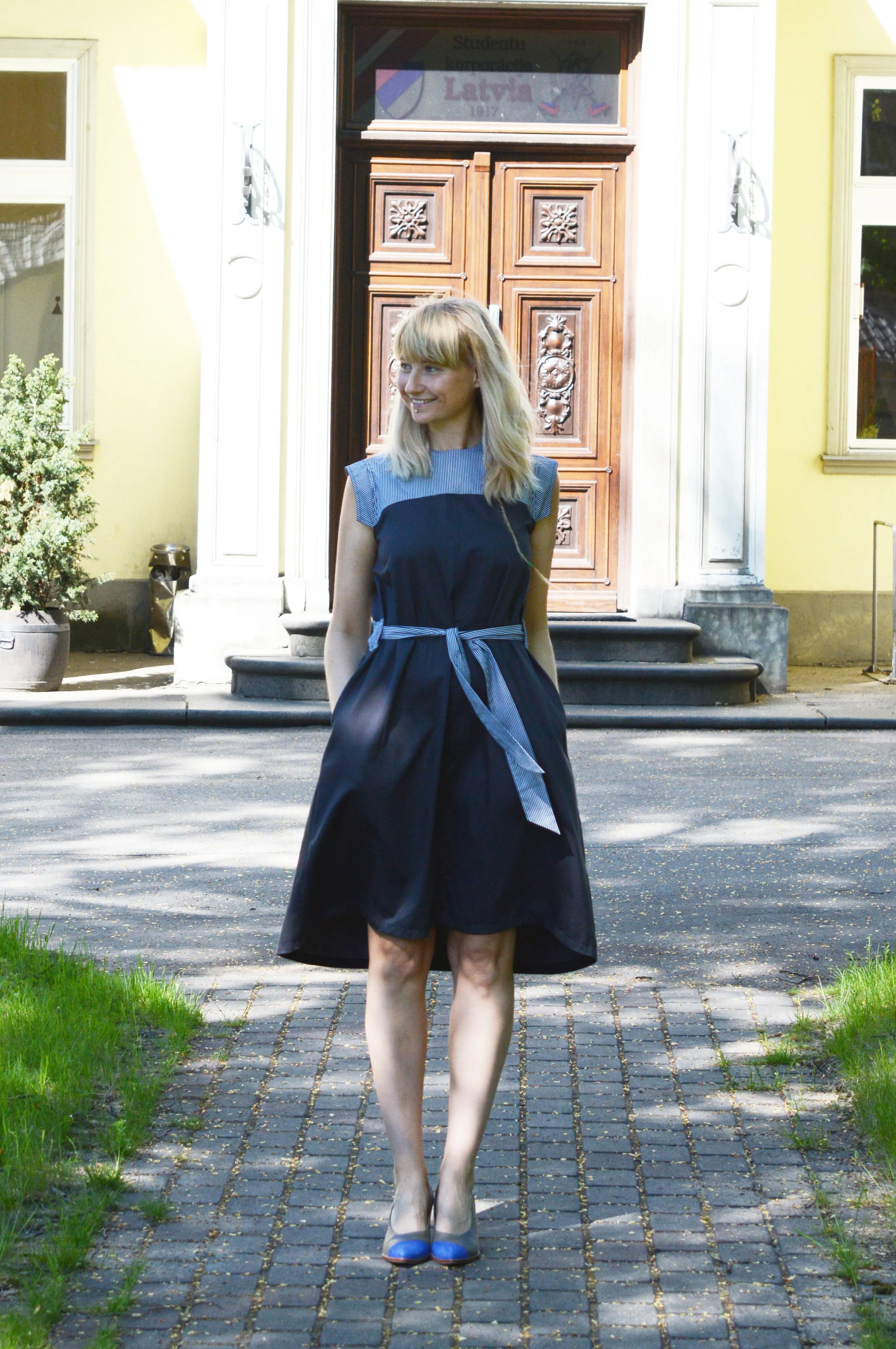 Short sleeve Cute Summer Grey Cotton Dress
