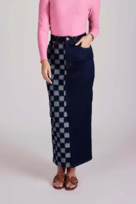 Straight Denim Skirt