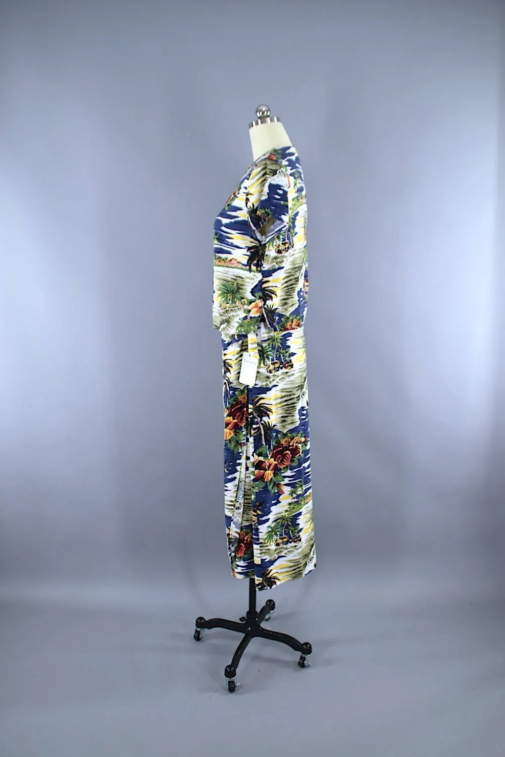 Vintage 1980s Hawaiian Print Blouse & Skirt Set / Hilo Hattie