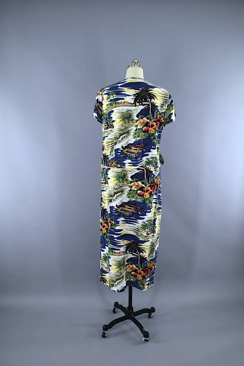 Vintage 1980s Hawaiian Print Blouse & Skirt Set / Hilo Hattie