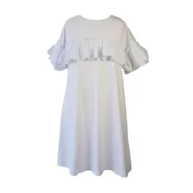 White Lace Trim Dress