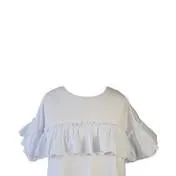 White Lace Trim Dress