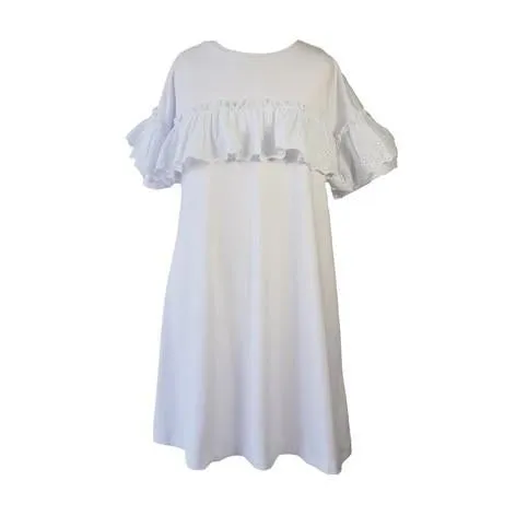 White Lace Trim Dress
