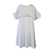 White Lace Trim Dress