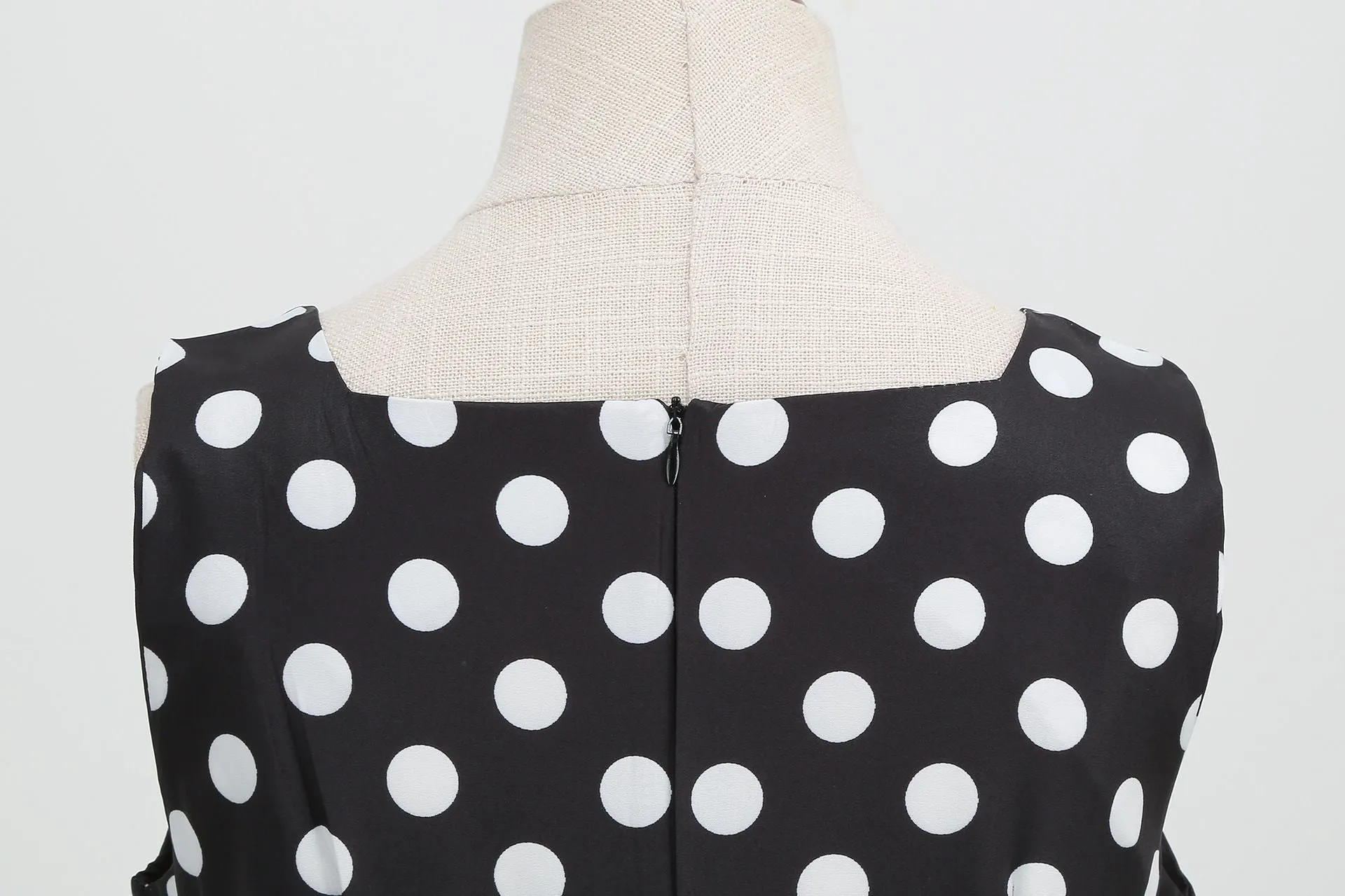 Women Vintage 50s 1950s Dress Square Neck A-line Polka Dot Rockabilly Swing Evening Party Cocktail Dresses