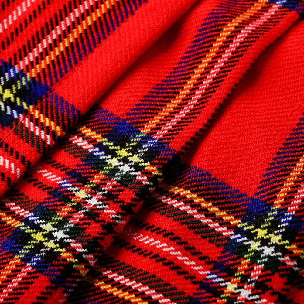 Womens 16.5 Inch Plaid Mini Kilt Billie Skirt Leather Buckled Straps