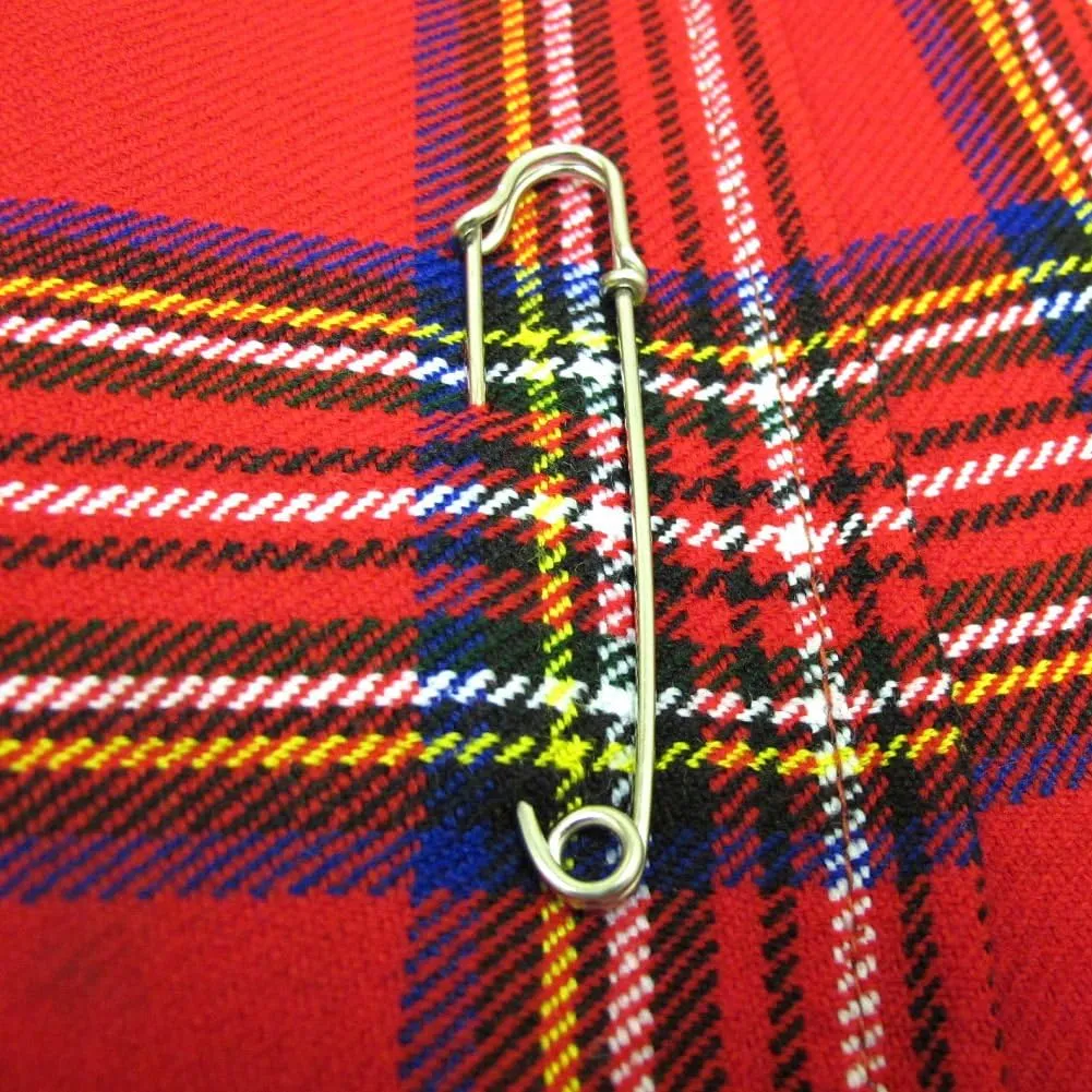 Womens 16.5 Inch Plaid Mini Kilt Billie Skirt Leather Buckled Straps