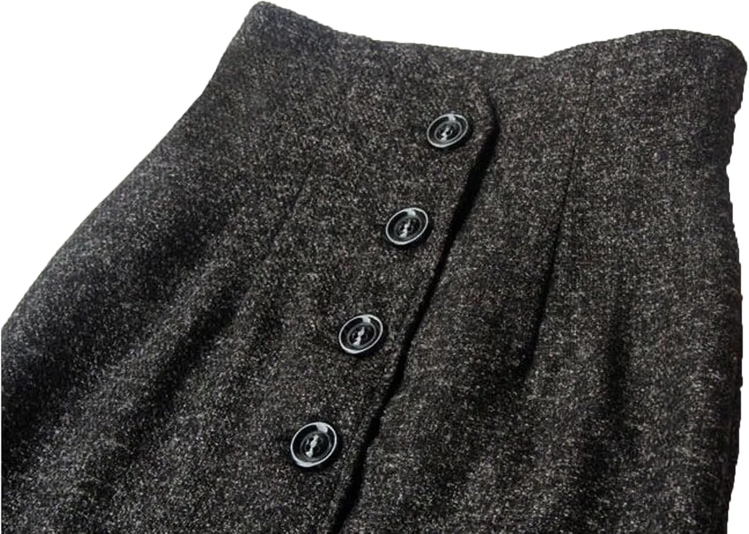 Women's Bodycon Hip-Wrapped Button Front High Waist Straight Pencil Skirt for Women Tummy Control Below The Knee