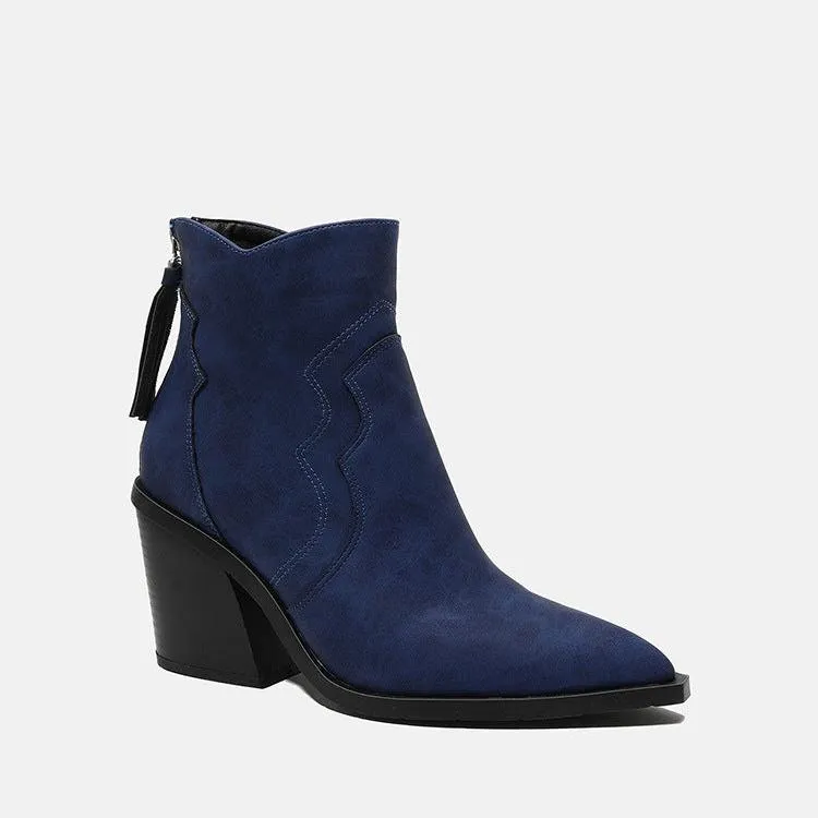 Women's Cowboy ChelseaZipper Ankle Short Boots