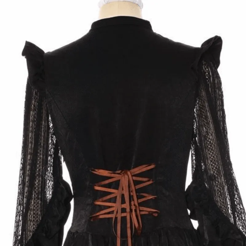 Women's Goth Middy Length Dress