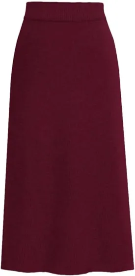 Womens Knit Pencil Skirt High Waist Skirts Knited Split Midi Skirt for