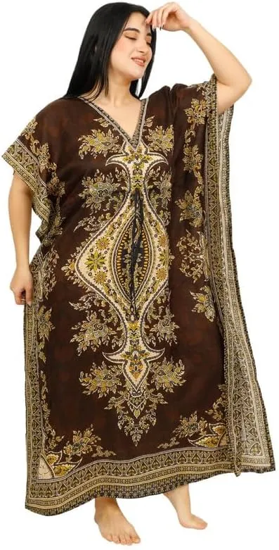 Women's Long Kaftan Dress Maxi Caftan Dress Gown Top Night Dress