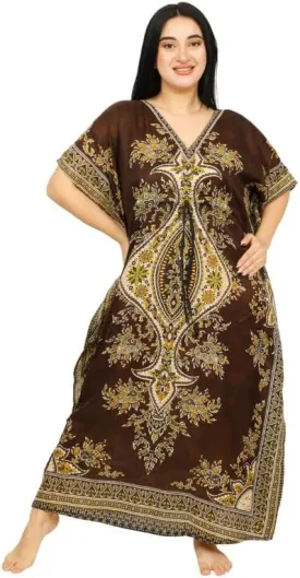 Women's Long Kaftan Dress Maxi Caftan Dress Gown Top Night Dress