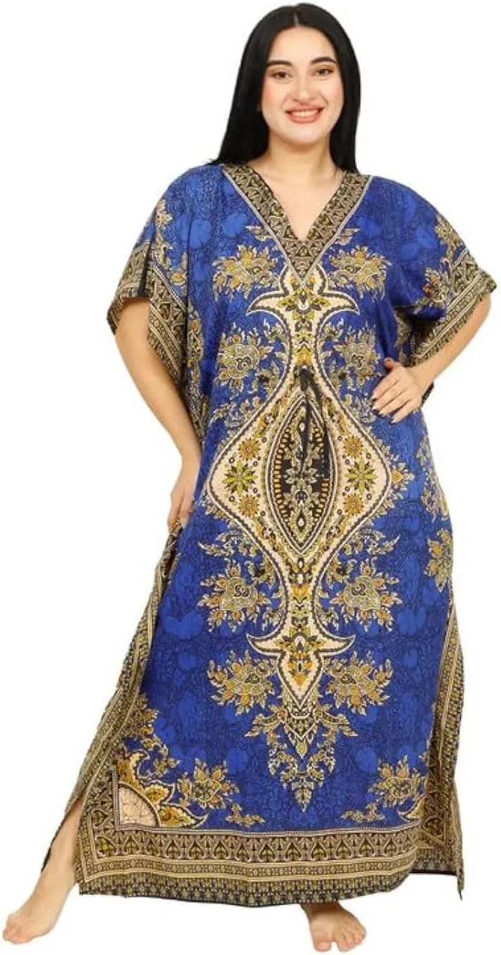 Women's Long Kaftan Dress Maxi Caftan Dress Gown Top Night Dress