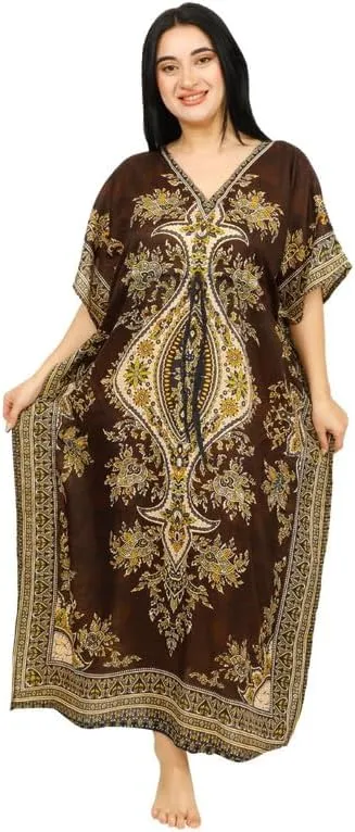 Women's Long Kaftan Dress Maxi Caftan Dress Gown Top Night Dress