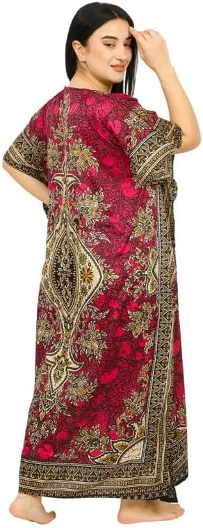 Women's Long Kaftan Dress Maxi Caftan Dress Gown Top Night Dress
