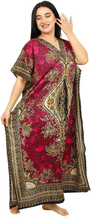 Women's Long Kaftan Dress Maxi Caftan Dress Gown Top Night Dress