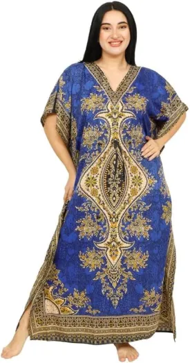 Women's Long Kaftan Dress Maxi Caftan Dress Gown Top Night Dress