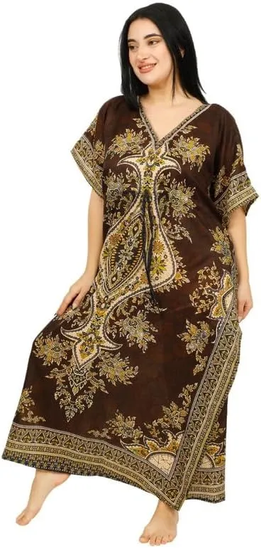 Women's Long Kaftan Dress Maxi Caftan Dress Gown Top Night Dress