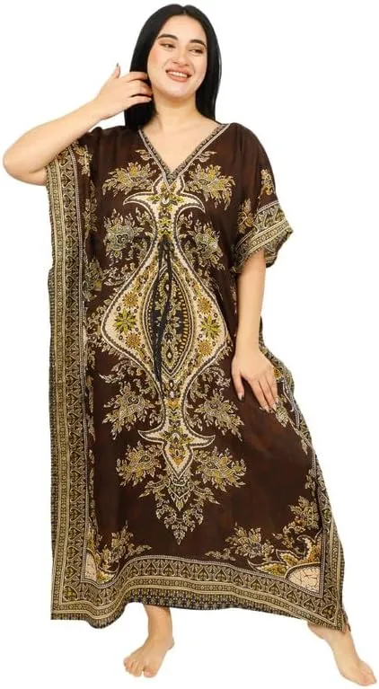 Women's Long Kaftan Dress Maxi Caftan Dress Gown Top Night Dress