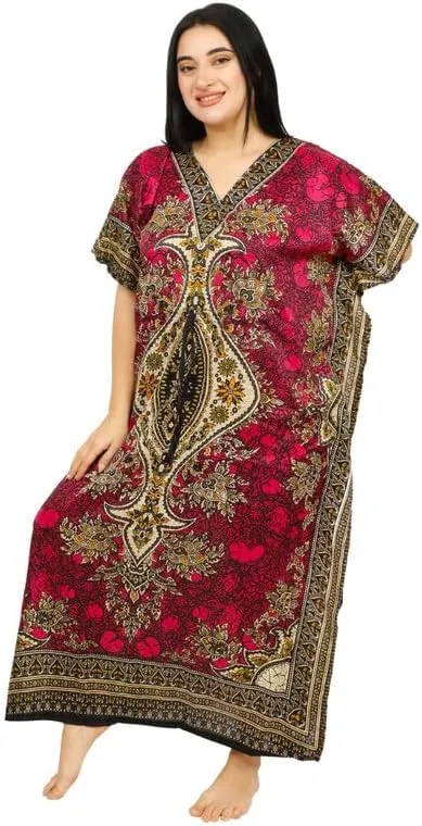 Women's Long Kaftan Dress Maxi Caftan Dress Gown Top Night Dress