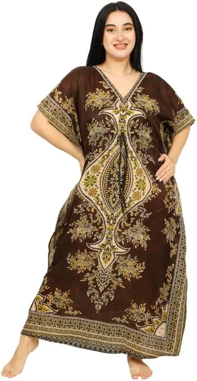 Women's Long Kaftan Dress Maxi Caftan Dress Gown Top Night Dress